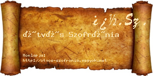 Ötvös Szofrónia névjegykártya